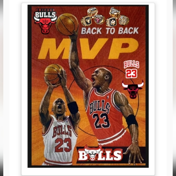 NEW!💯 MICHAEL JORDAN 8.5x11 GLOSSY COLOR ART CHICAGO BULLS SELF CREATED POSTER! - Picture 5 of 5